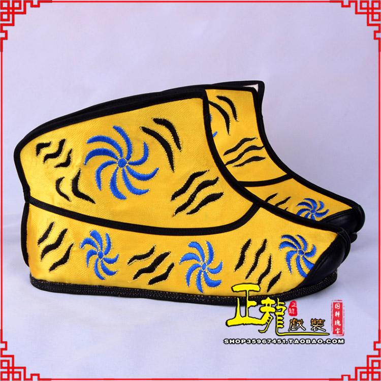 福鼎.美猴王靴子虎纹靴金黄快靴 猴鞋