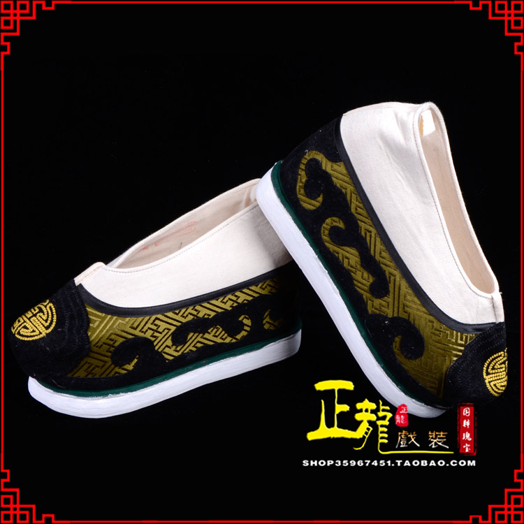 福鼎戏鞋方口鞋老生鞋老旦鞋三义斋纸底内高福字履