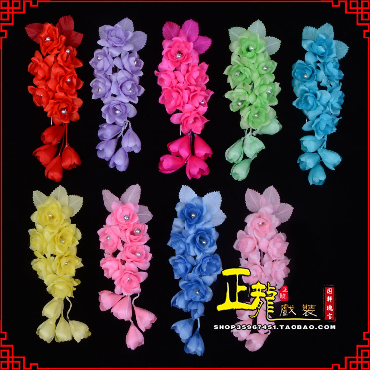 福鼎鬓花头饰小花头花 真丝绢花